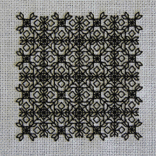 [cobweb] どんなに複雑な模様でも表裏同一に刺せることを試すため、SoniaLucanoさんのBlackworkの本を参考にﾃﾞｻﾞｲﾝしました。