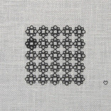 [ｶﾉﾝ] 1つのﾊﾟﾀｰﾝの繰り返しで、ﾘｽﾞﾑを表現しました。