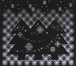 [Message Tree] 以前に作ったｸﾘｽﾏｽｶｰﾄﾞのﾃﾞｻﾞｲﾝをﾌﾞﾗｯｼｭｱｯﾌﾟして、黒地に白糸で刺してみました。