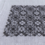 <b>[Islamic pattern-2-wip] －blackwork(ﾌﾞﾗｯｸﾜｰｸ)の刺しゅう作品－</b><br>1つ前の作品[Islamic pattern-2]の制作途中です。